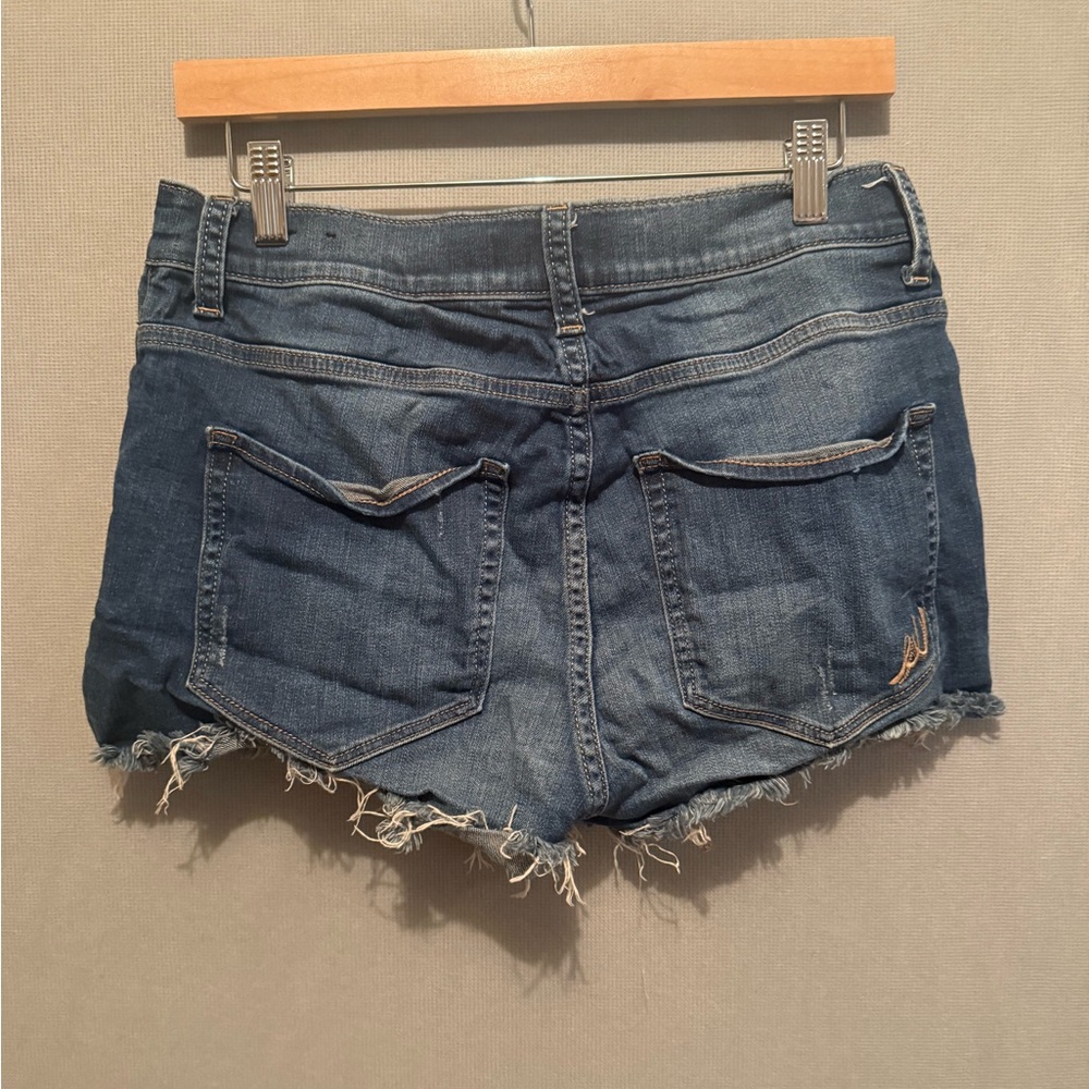 Express Medium Blue Denim Jean Shorts Size 10 - Picture 5 of 5